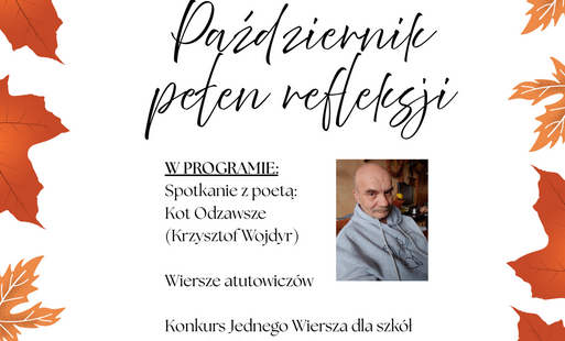 Zdjęcie do Pażdziernik pełen refleksji - spotkanie poetycko-muzyczne